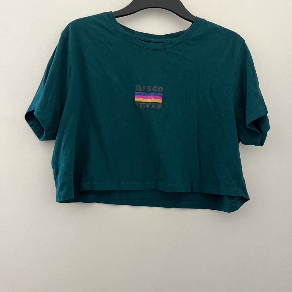 RAINBOW DISCO FEVER crop top